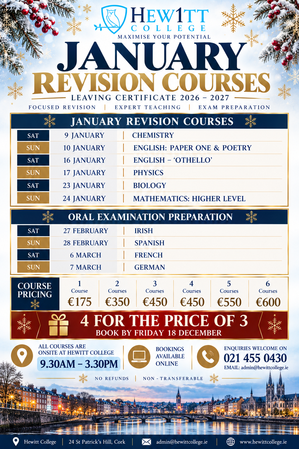 Hewitt College Revision Courses 2027